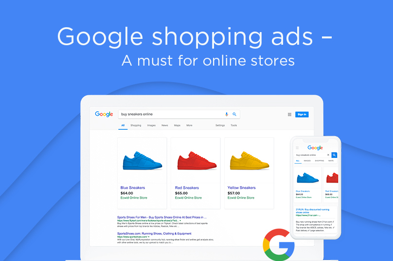 Google Shopping ads displayed in search