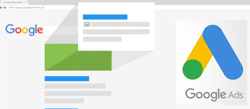 Google Ads logo and position on Paid Ads
